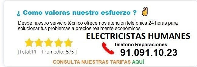 electricistas humanes precios